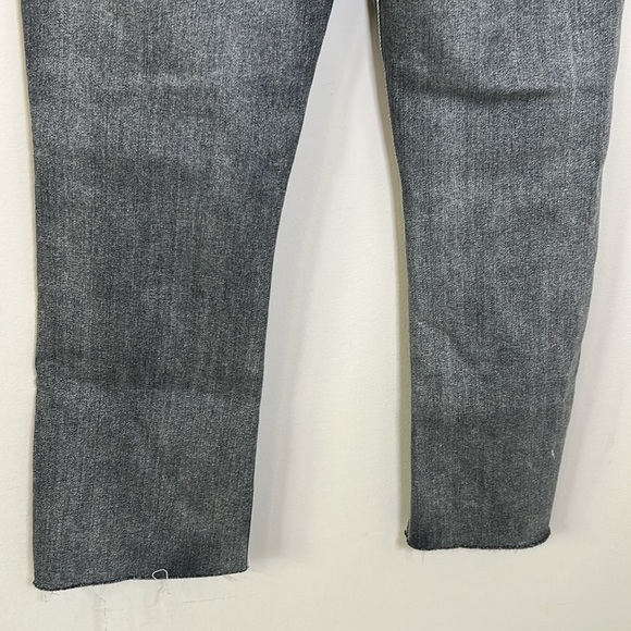 Mother Insider Crop Jean Step Fray Jean Huntress Grey Sz 28 NEW - Picture 9 of 14